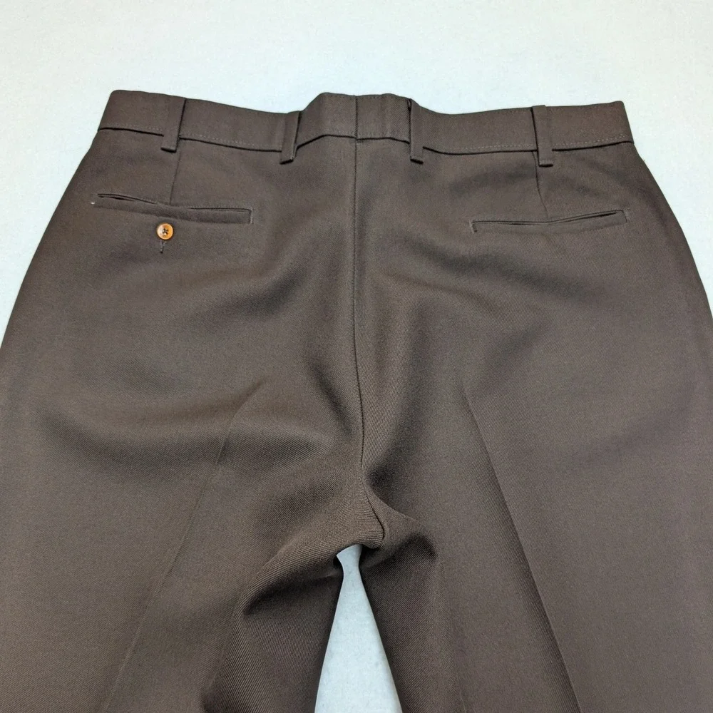 Vintage Levi's Action Slacks Mens 35x32.5 Brown Straight Leg Dress Pants